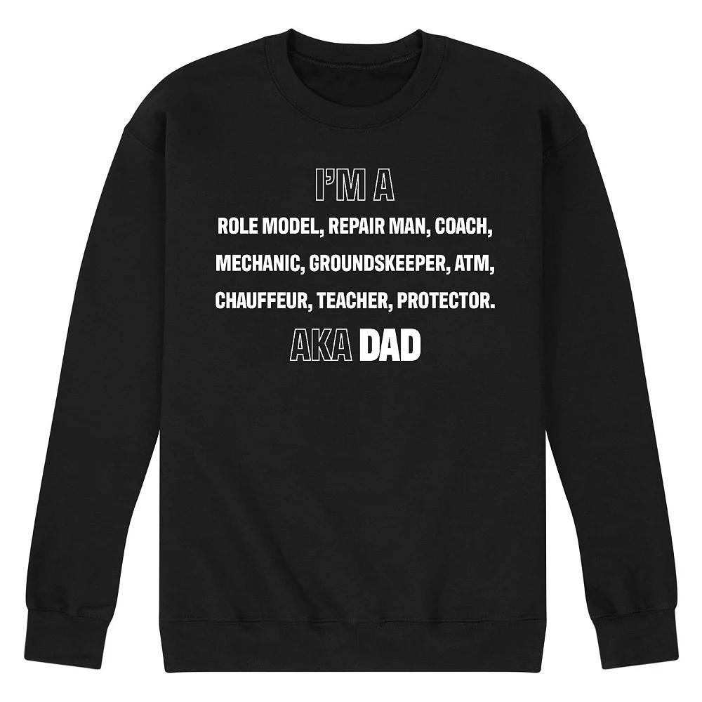 Mens Im A Dad List Fleece Sweatshirt Blue Product Image