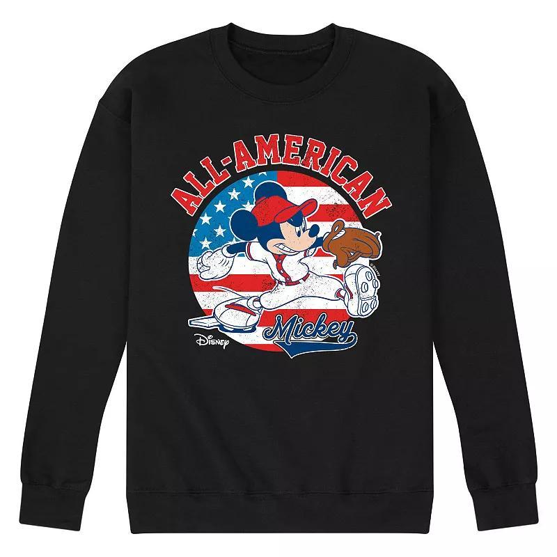 Disneys Mickey Mouse Mens Americana Baseball Fleece Sweatshirt Product Image
