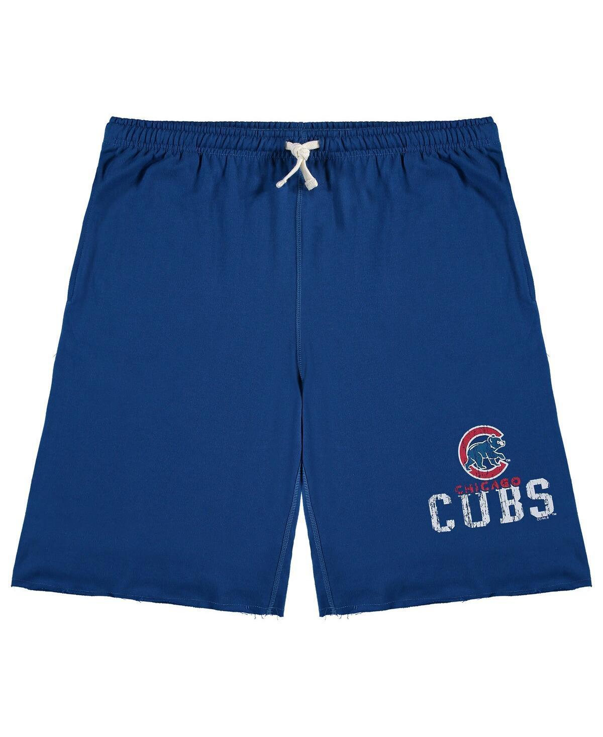 Men's Royal Chicago Cubs Big & Tall French Terry Shorts, Size: 3XLT, Blue Product Image