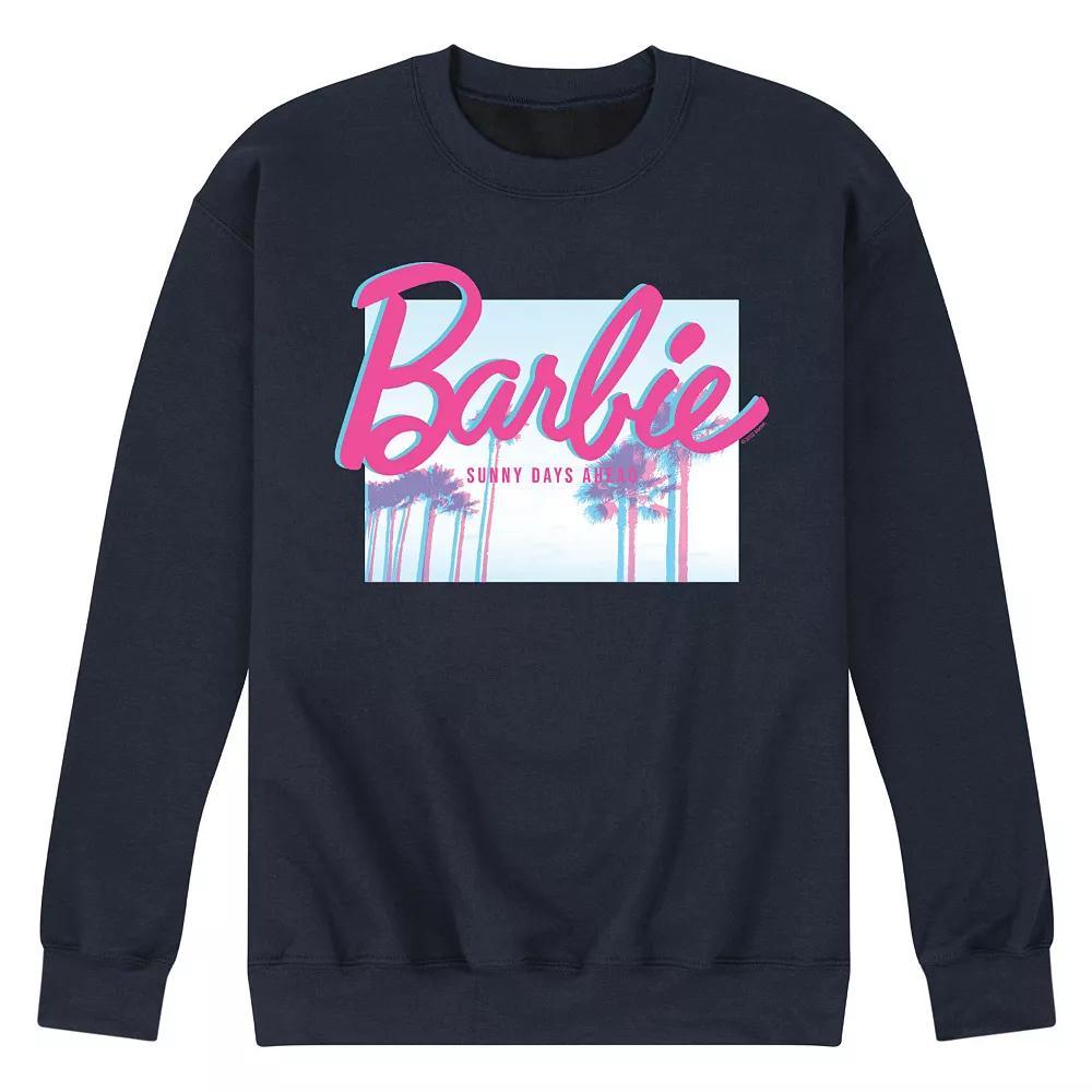 Mens Barbie Dream Summer Sunny Days Fleece Sweatshirt Blue Product Image
