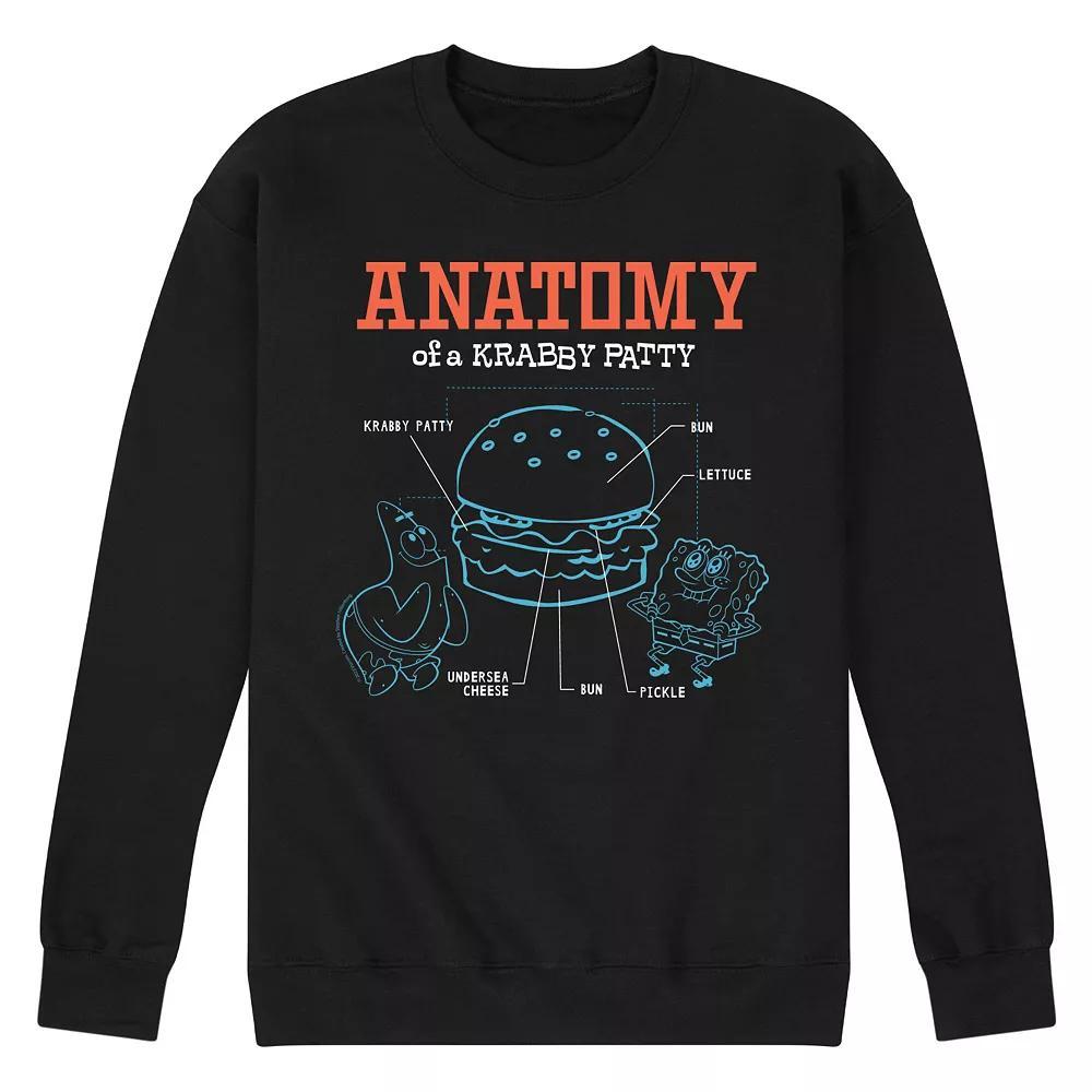 Mens SpongeBob SquarePants Tats On Pat Fleece Sweatshirt Product Image