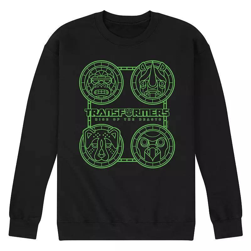 Mens Transformers Maximal Symbols Fleece Sweatshirt Product Image