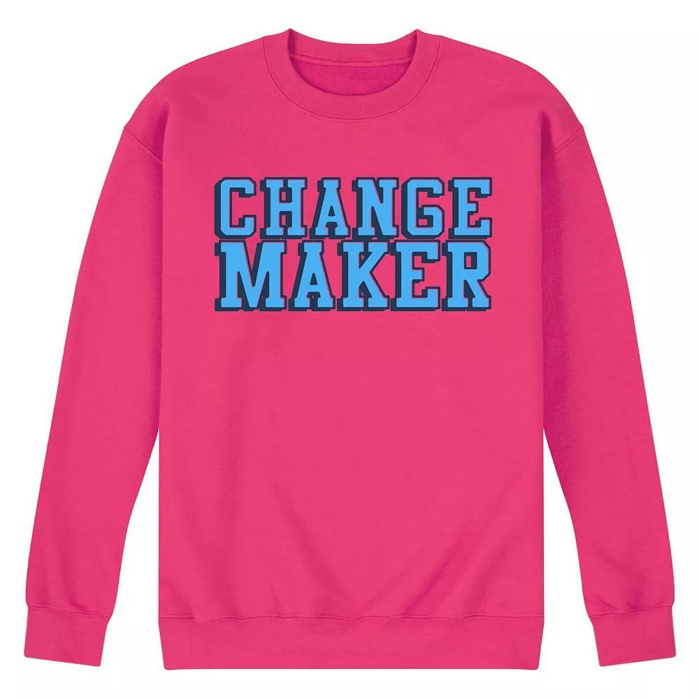 Mens Change Maker Fleece Sweatshirt Pink Product Image