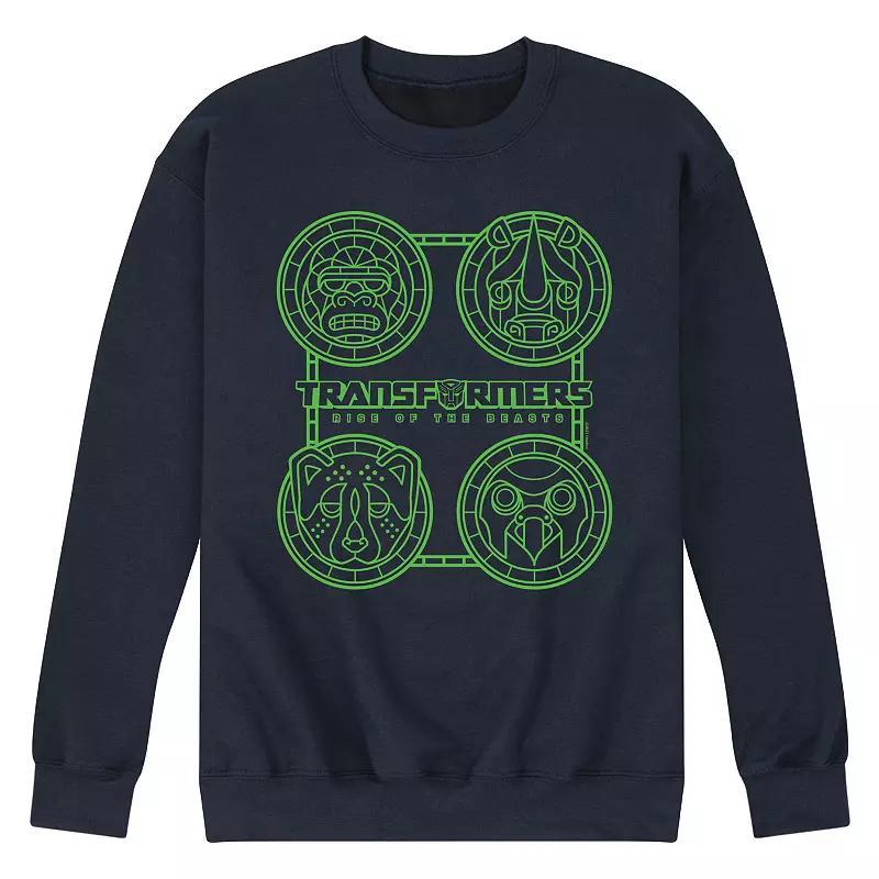 Mens Transformers Maximal Symbols Fleece Sweatshirt Product Image