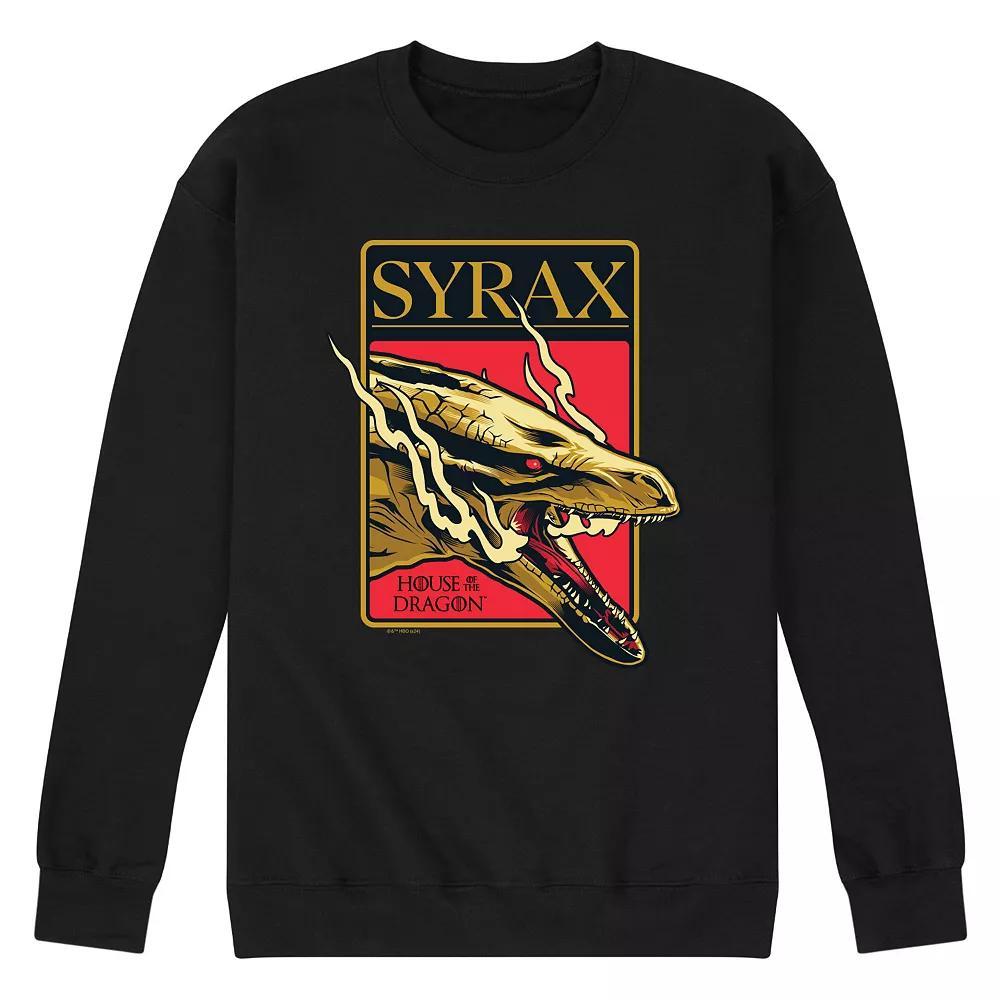 Mens House Of Dragon Syrax Badge Fleece Sweatshirt Blue Product Image