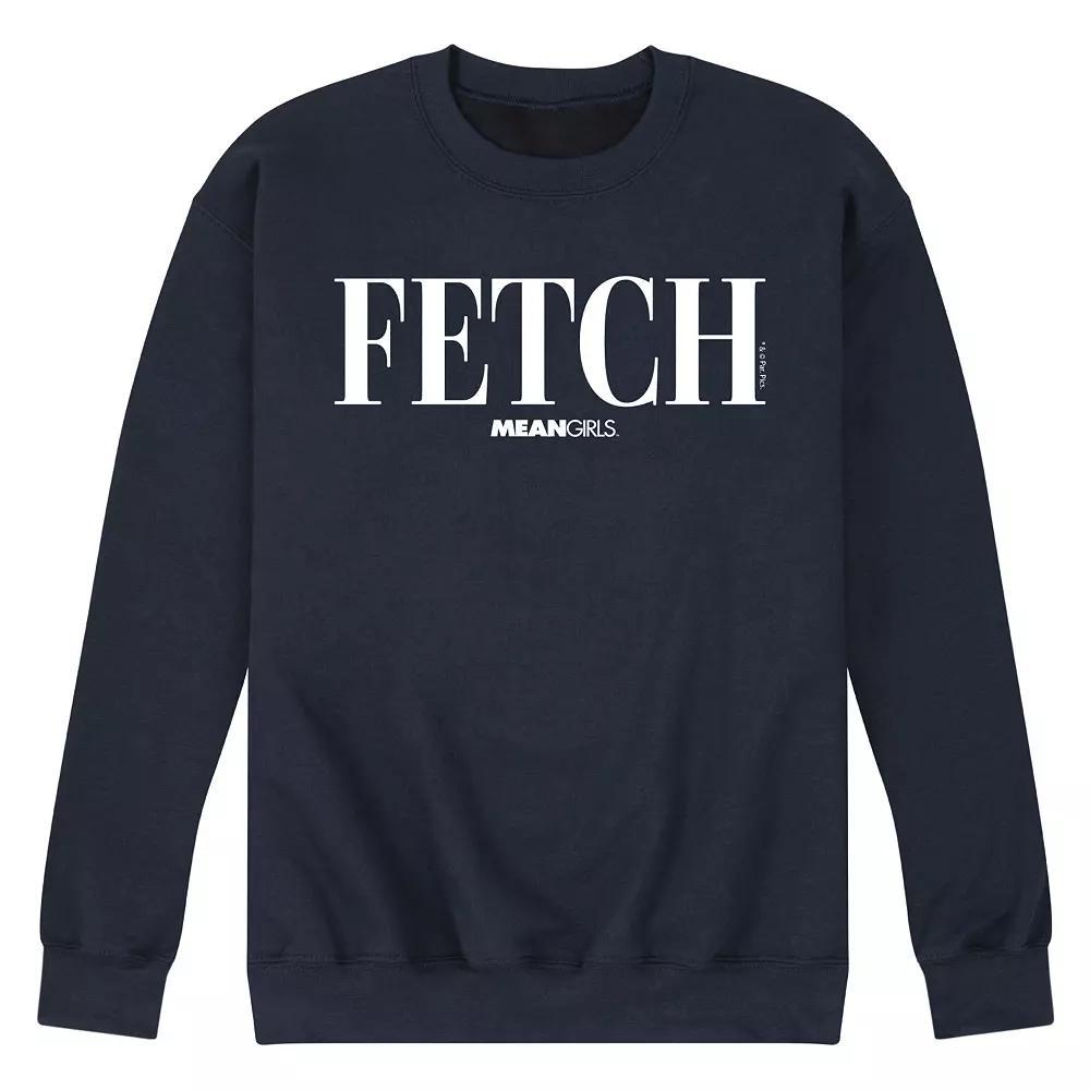 Mens Mean Girls Fetch Fleece Sweatshirt Pink Product Image