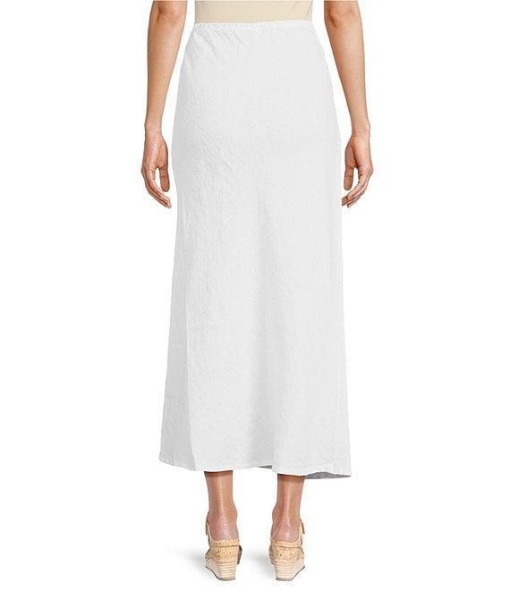 Bryn Walker Light Linen Elastic Waist A-Line Bias Skirt Product Image