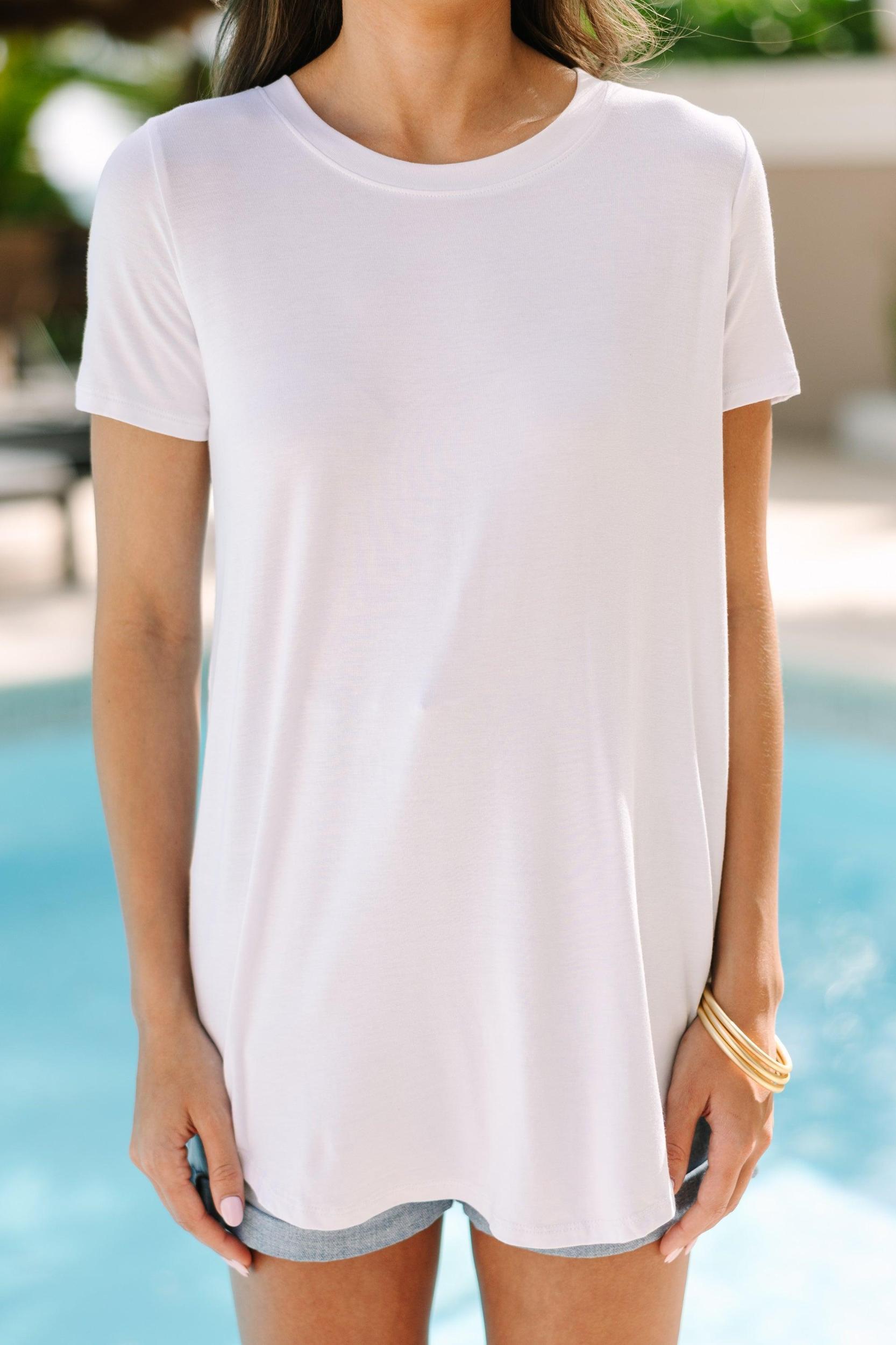 Let's Meet Later White Top Female Product Image