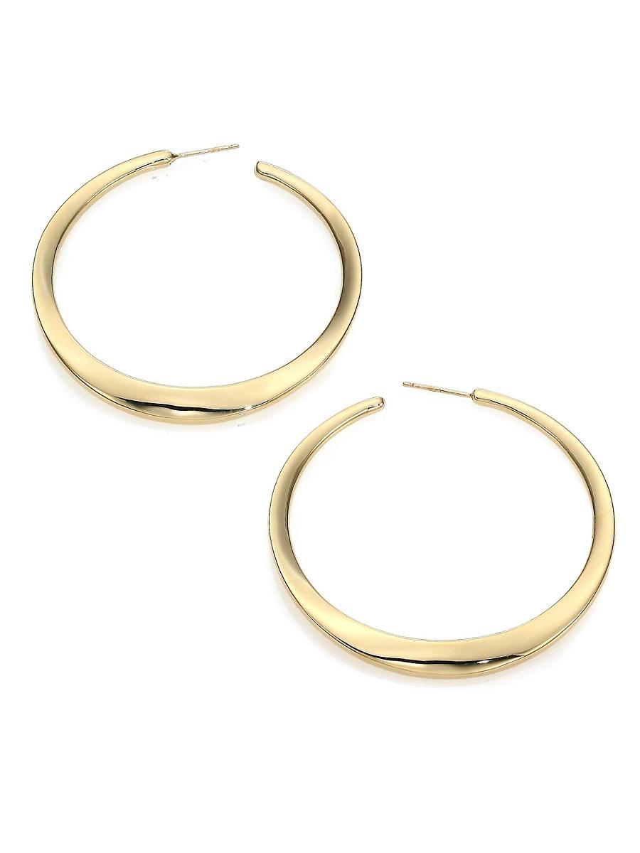 Large Twisted Hoop Earrings in 18K Gold Product Image