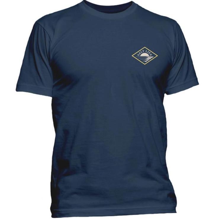 SALE Salt Life® Men's S/S Washed Navy Retro Tropical T-Shirt Product Image