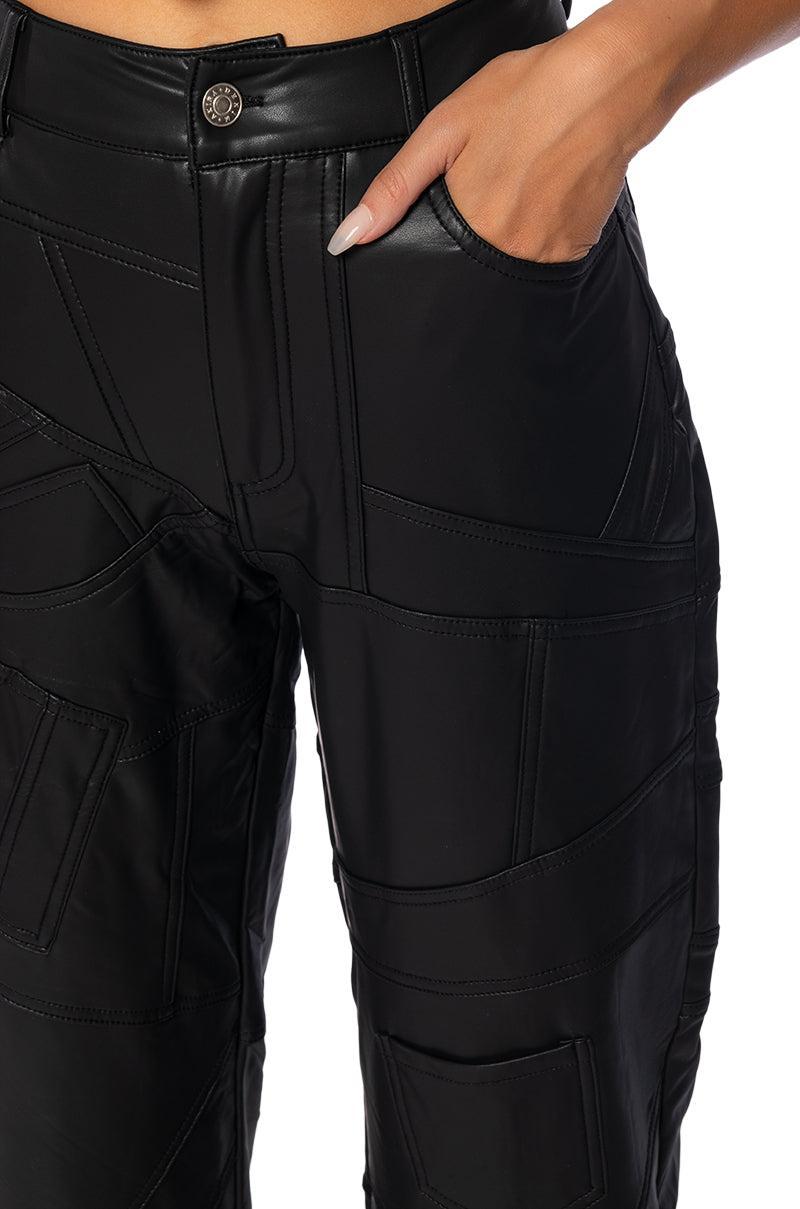 EXTREME STRETCH PATCHWORK WIDE LEG PANT Product Image