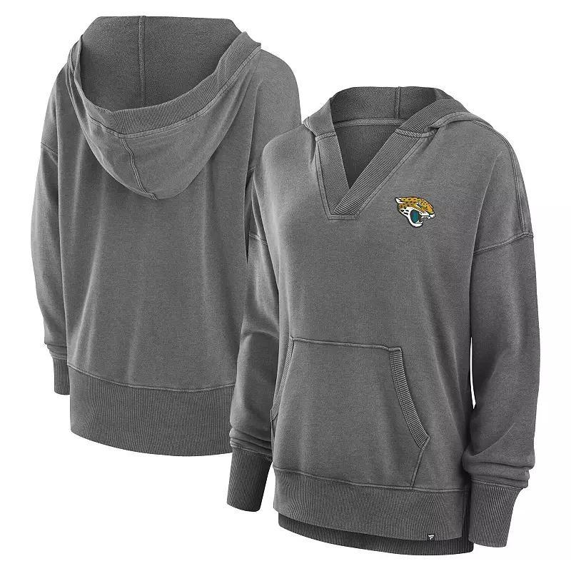 Women's Fanatics  Heather College Navy Seattle Seahawks Initiative Snow Wash French Terry V-Neck Pullover Hoodie, Size: XS, Blue Product Image