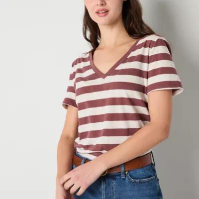 a.n.a Womens V Neck Short Sleeve T-Shirt Product Image