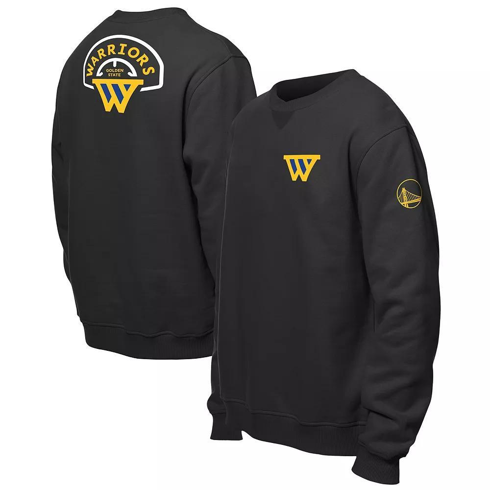 Men's New Era Black Golden State Warriors "W" Statement Pullover Sweatshirt, Size: Small Product Image