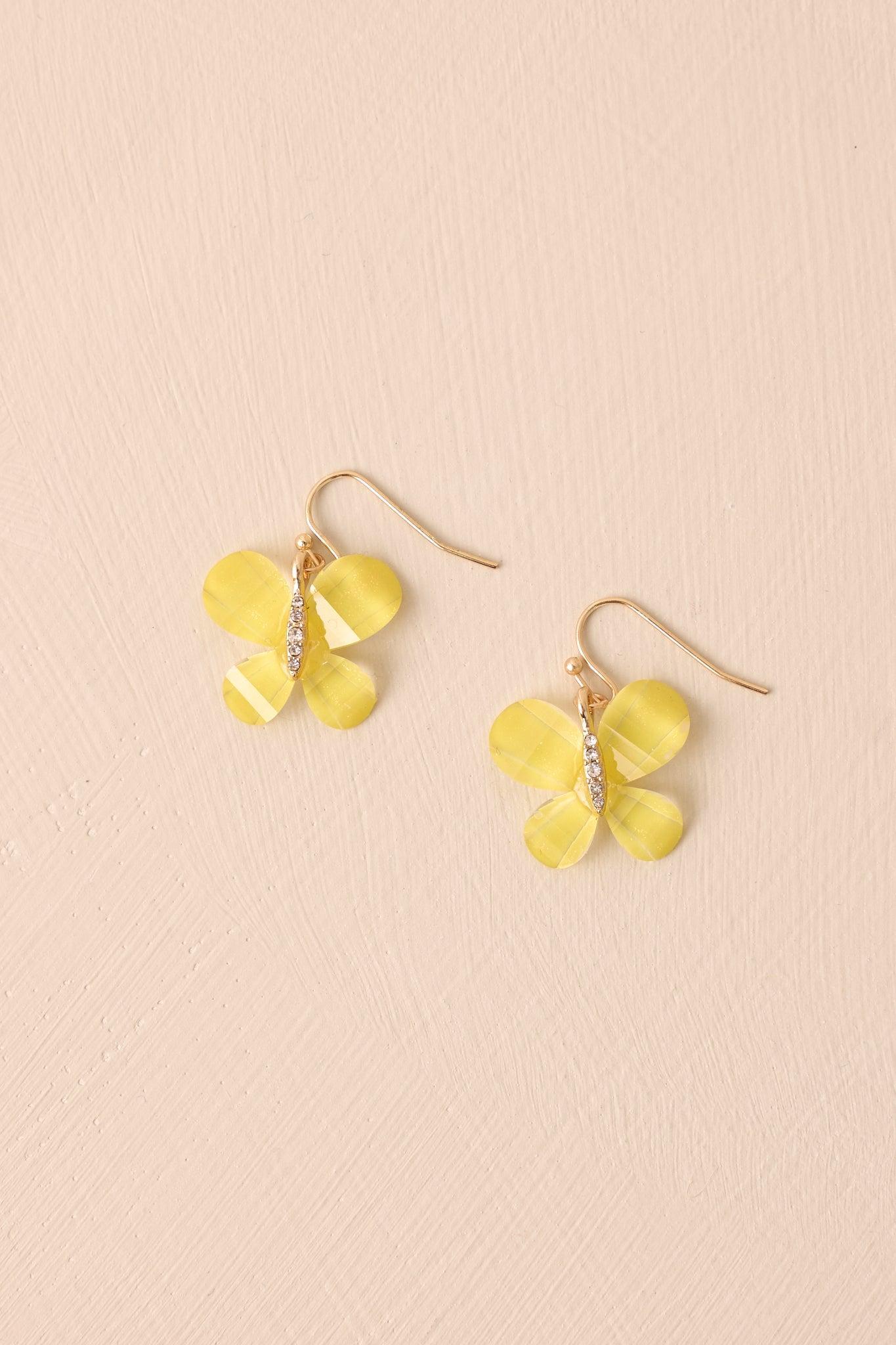 Flutter By Yellow Butterfly Earrings Product Image
