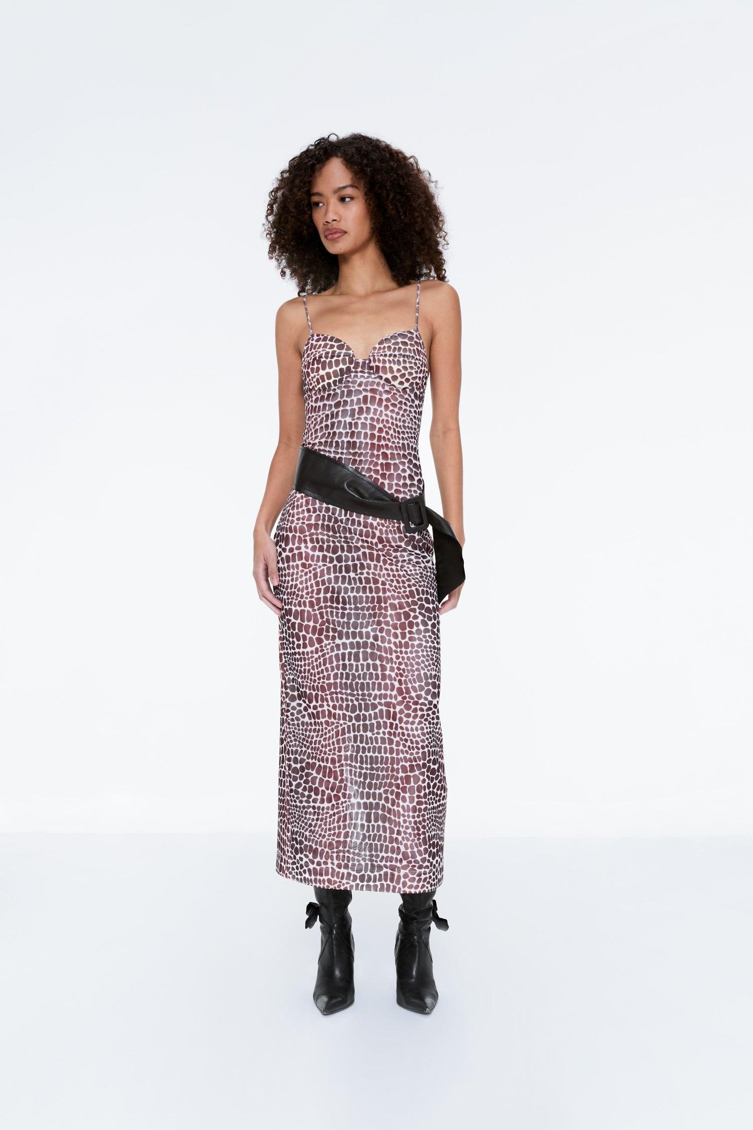 FLORENCE DRESS - LIZARD Product Image