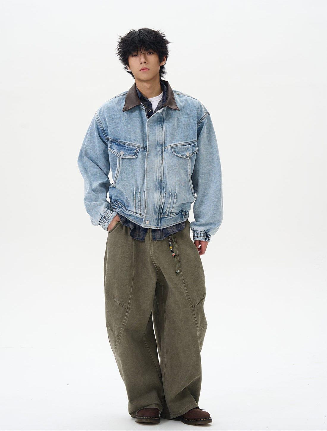 RT No. 12255 RECONSTRUCTED SCIMITAR BAGGY STRAIGHT PANTS Product Image