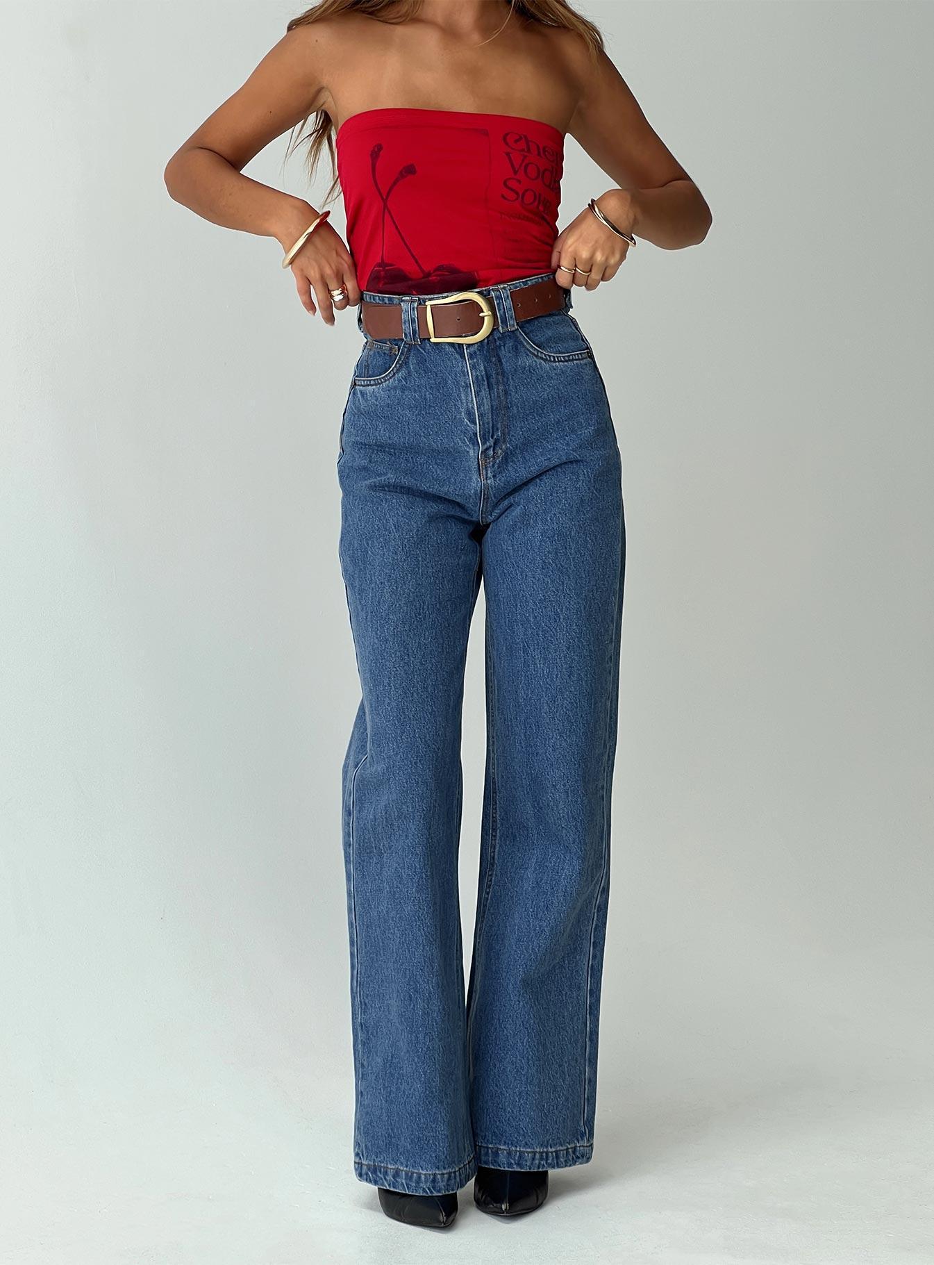 Zephee Wide Leg Jeans Light Wash Tall Product Image