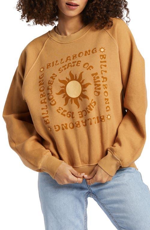 Billabong Here We Go Fleece Top Pebble) Women's Sweatshirt Product Image