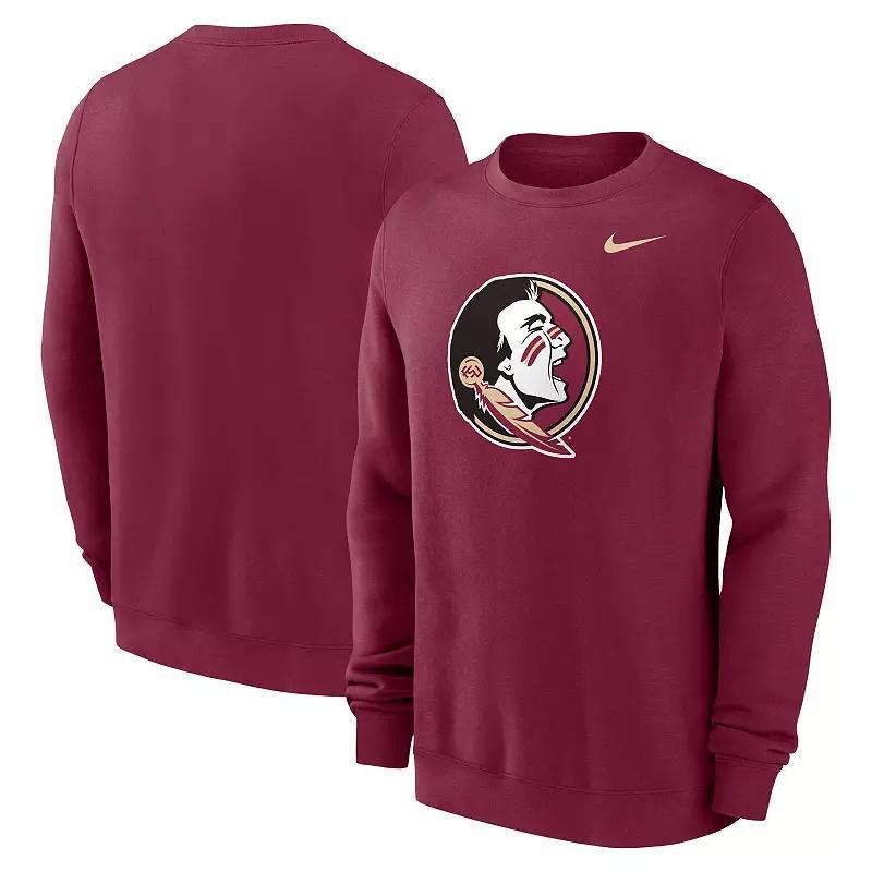 Men's Nike Garnet Florida State Seminoles Primetime Evergreen Fleece Pullover Sweatshirt, Size: 2XL, Red Product Image
