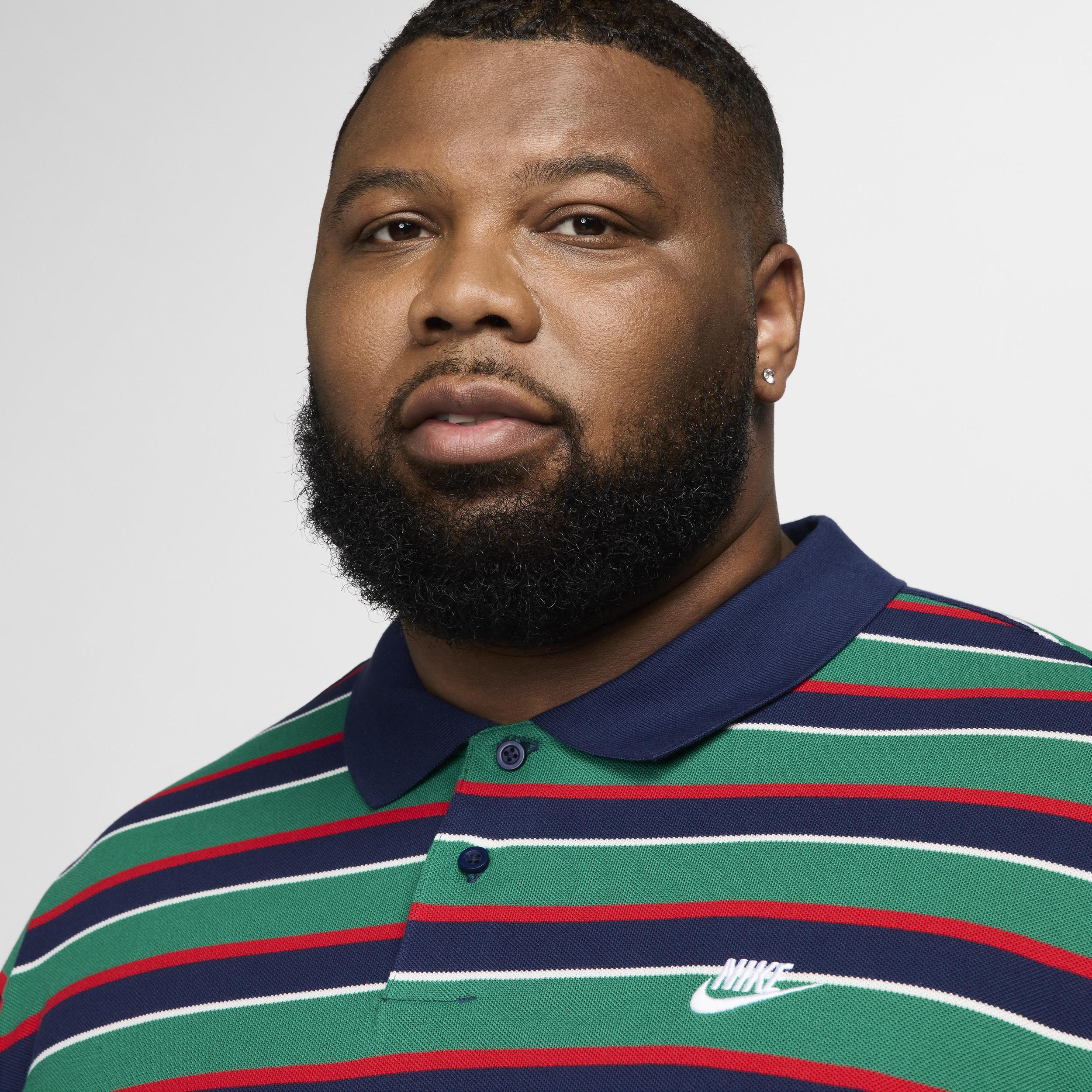 Mens Nike Club Striped Polo Shirt Product Image