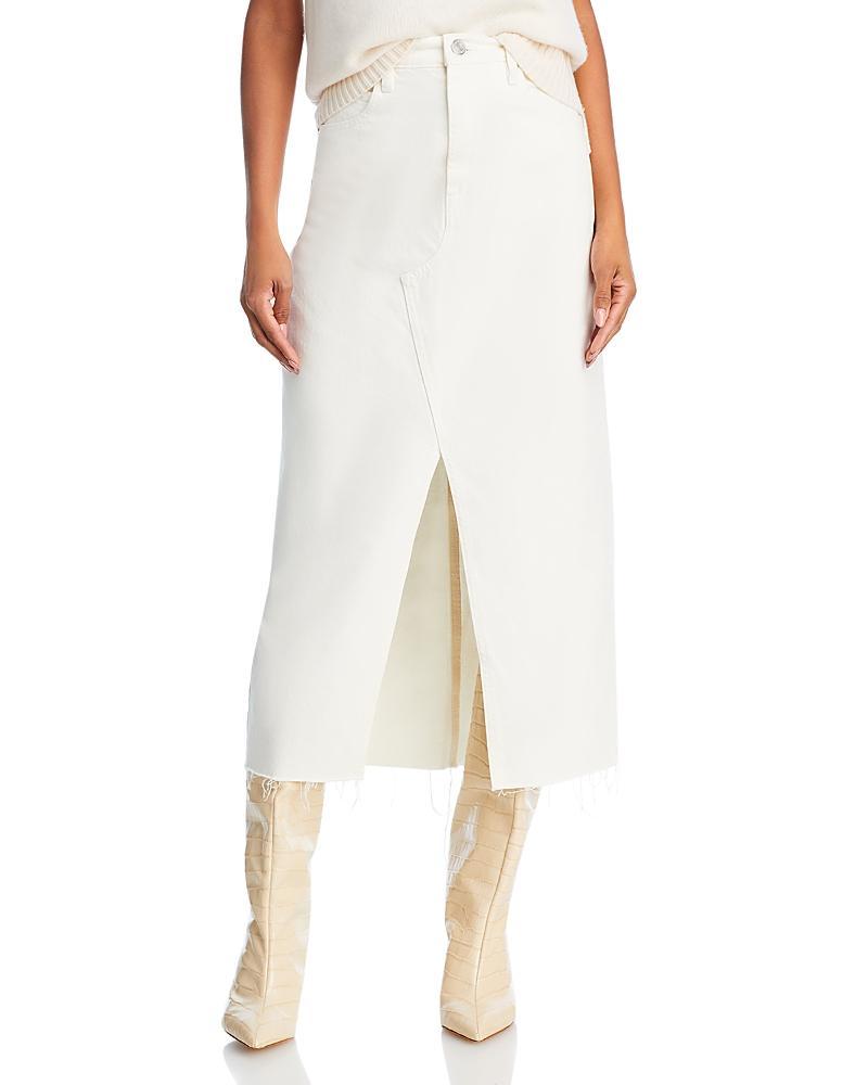 Womens The Midaxi Angled Seam Denim Skirt Product Image