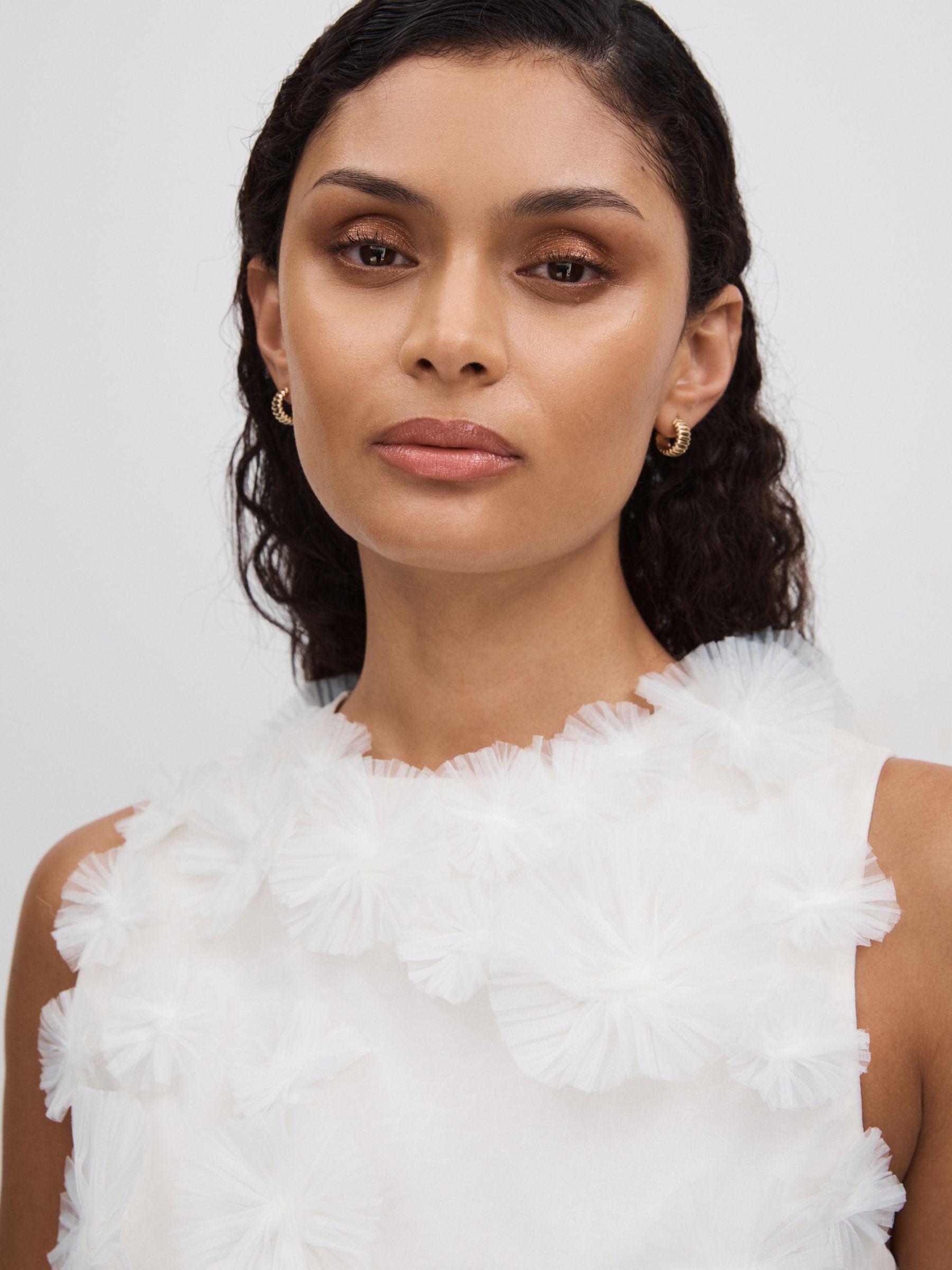 Rachel Gilbert Silk Organza Mini Dress in Ivory Product Image