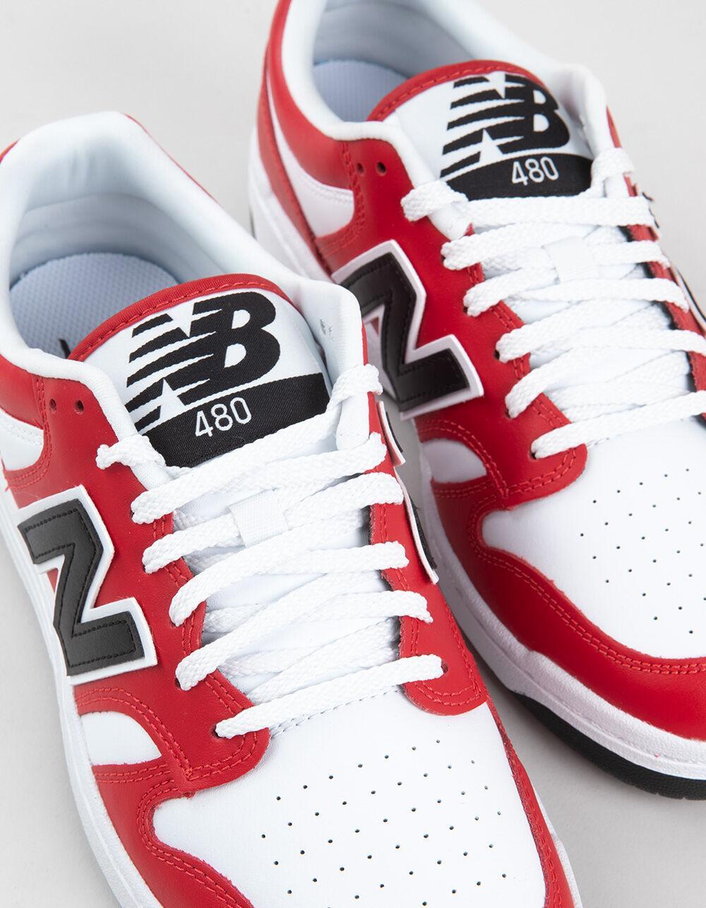 NEW BALANCE 480 Shoes - RED/WHITE Product Image