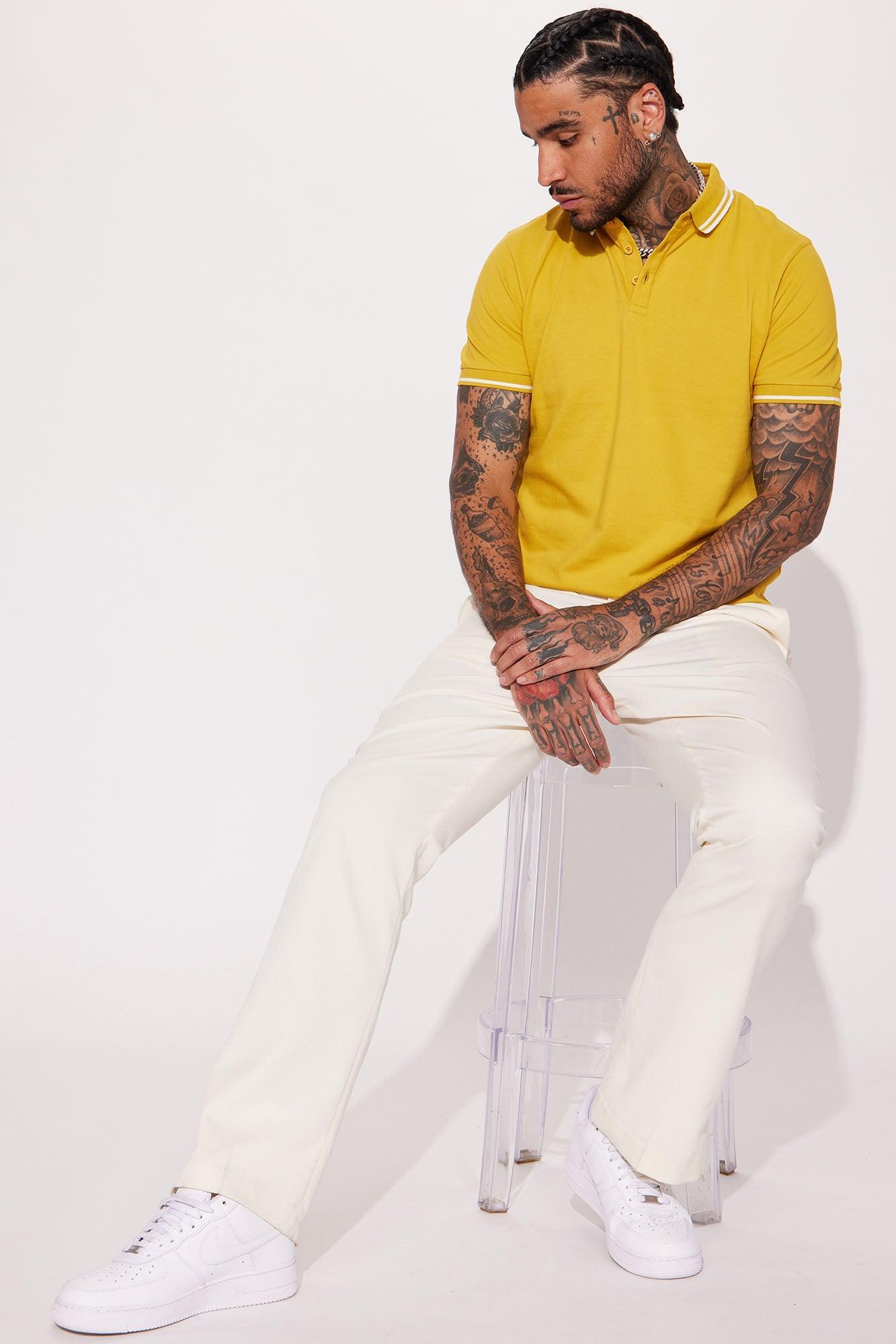 Wilson Short Sleeve Polo - Mustard Product Image