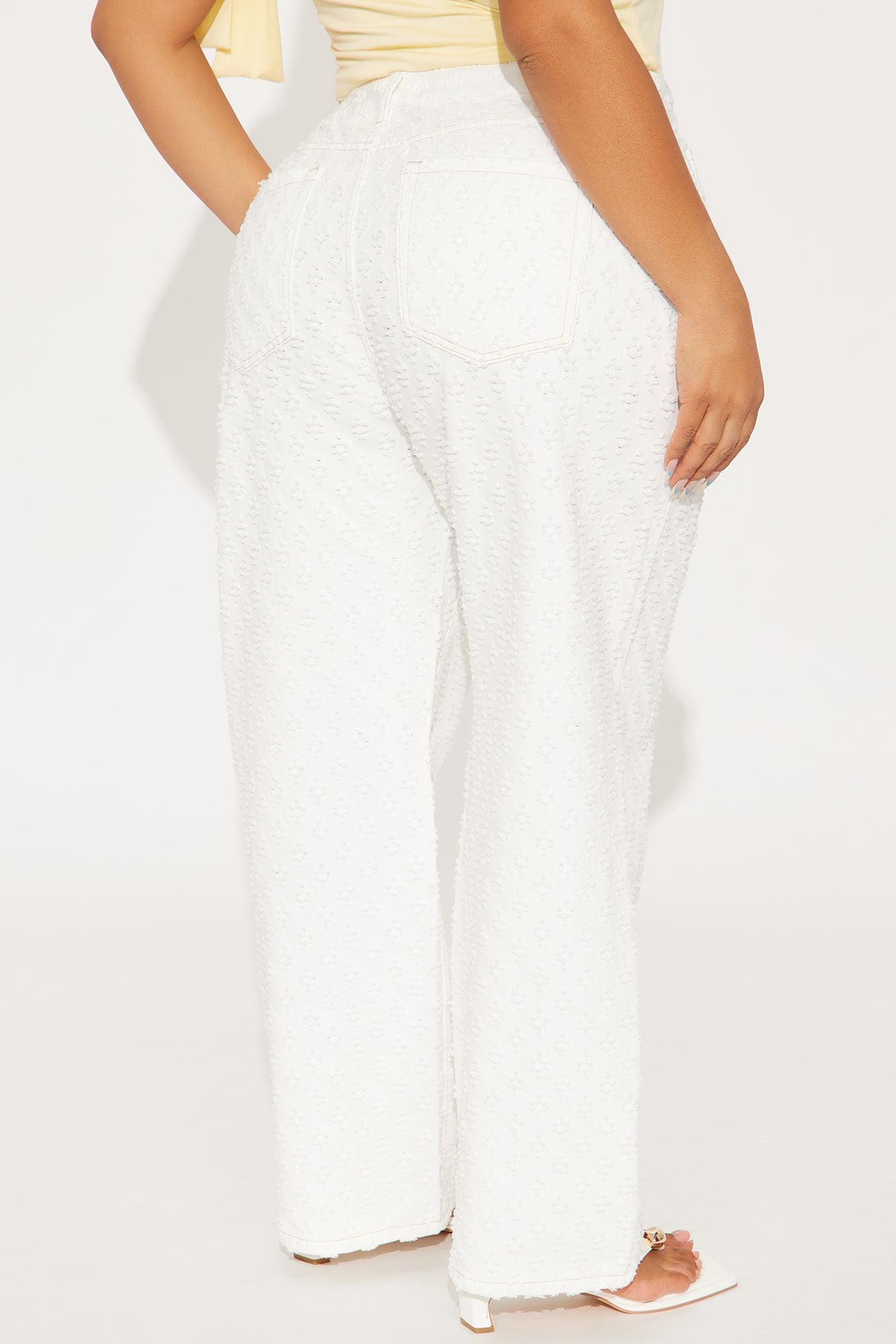 City Dreams Loose Straight Leg Jeans - White Product Image