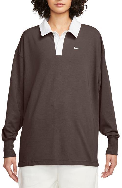 Nike Essential oversized long sleeve polo Product Image