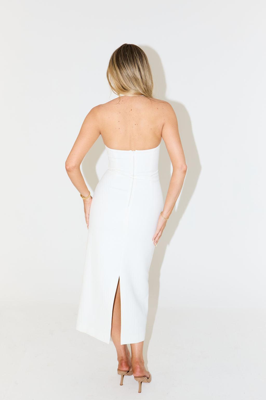 The Ultimate Muse Halter Neck Midi Dress Product Image