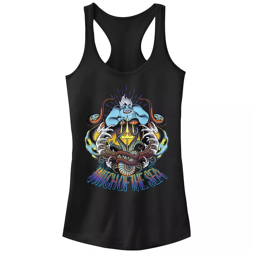Disney Villains The Little Mermaid Ursula Witch Of The Sea Juniors' Racerback Tank Top, Girl's, Size: Medium, Black Product Image