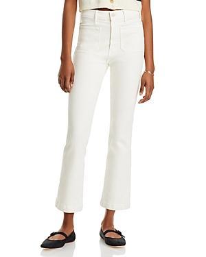 MOTHER The Hustler High Rise Flare Jeans In Cream In Multi Product Image