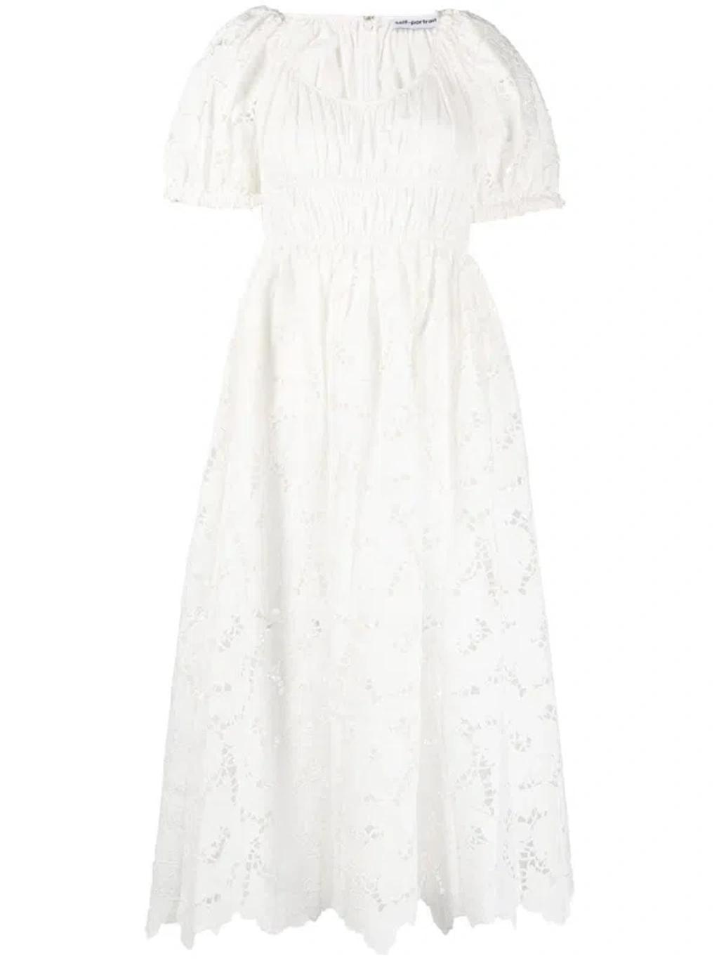flared lace midi dress Product Image
