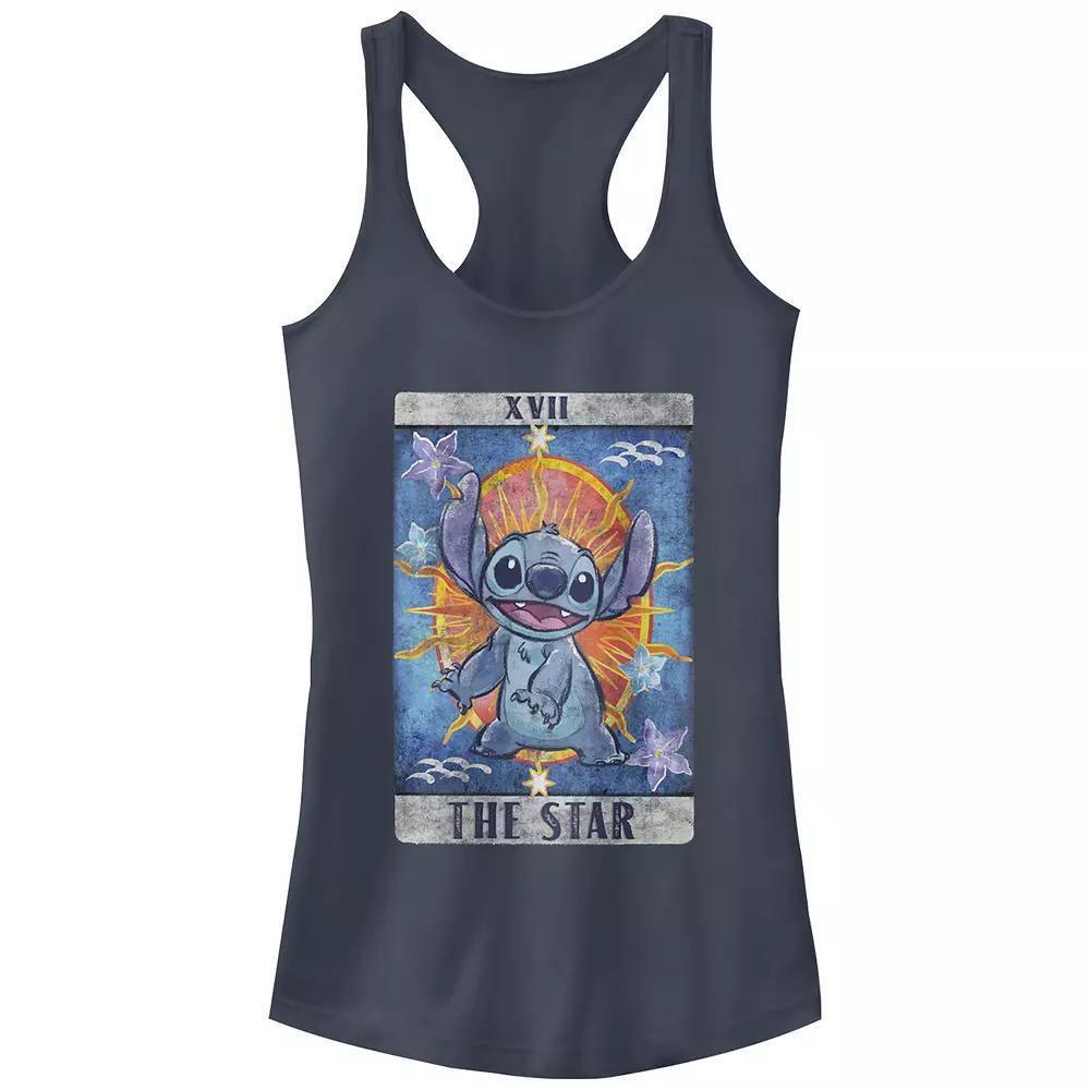 Juniors' Disney's Lilo & Stitch Tarot Card The Star Tank Top, Women's, Size: XS, Blue Product Image