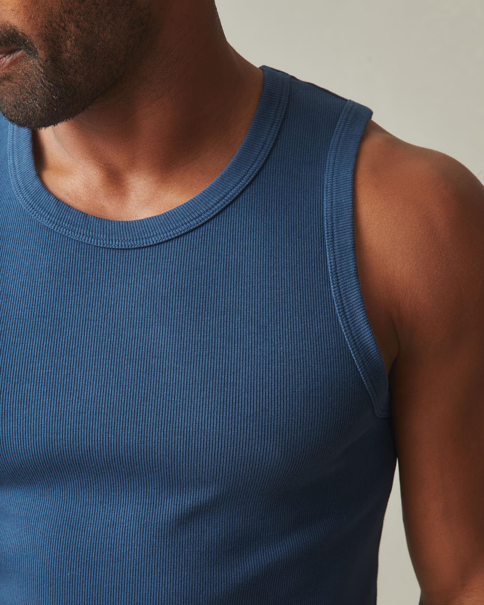 Men's Rib Tank - Marine Navy Product Image