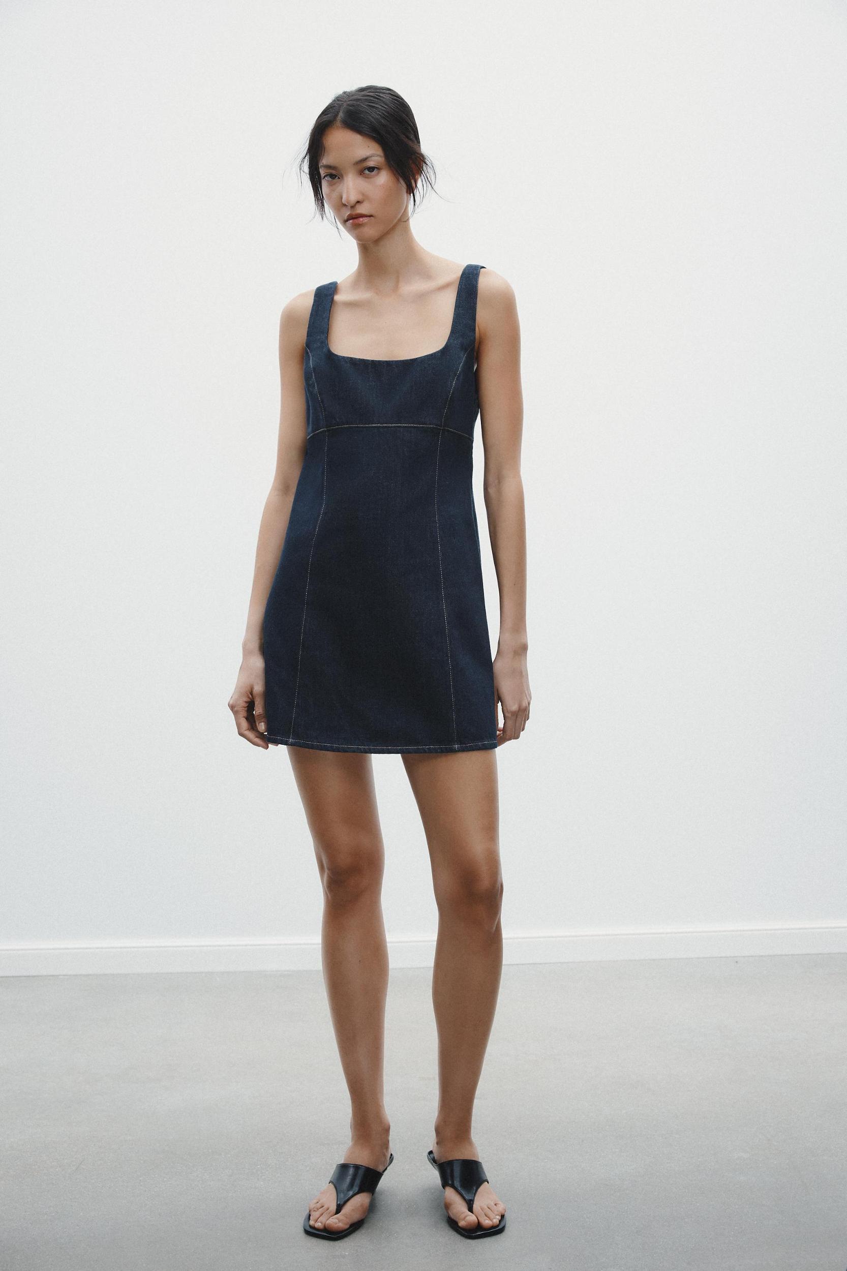 DENIM TRF DRESS Product Image