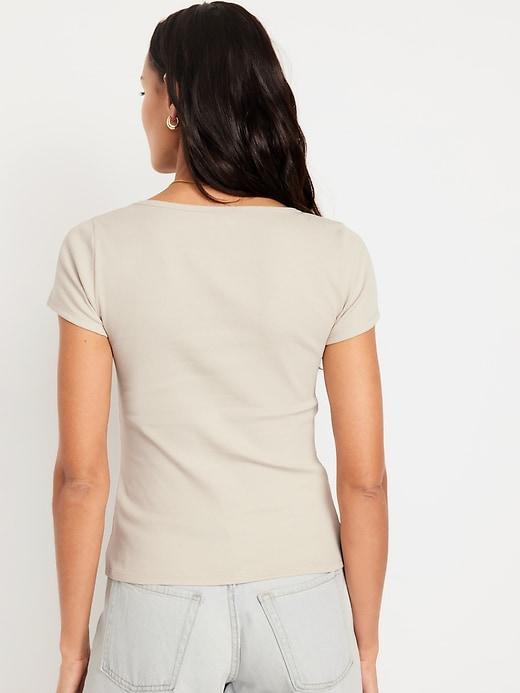 Fitted Square-Neck T-Shirt Product Image