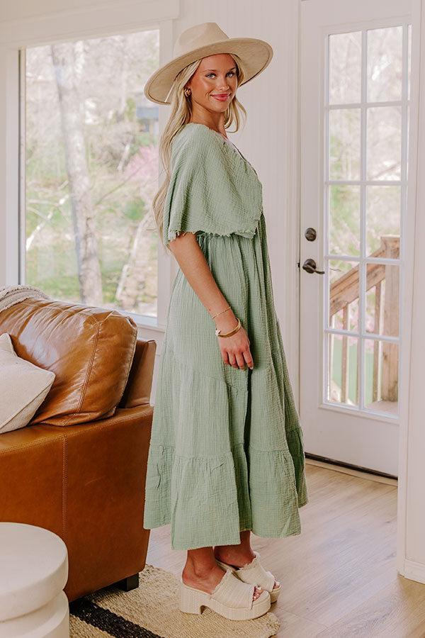 Pursuit Of Happiness Midi Dress in Sage Product Image