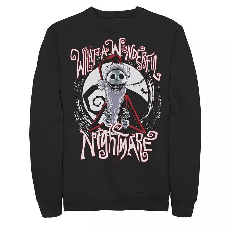 Disney's The Nightmare Before Christmas Jack Skellington Men's Santa Claus Sweatshirt, Size: Large, Black Product Image