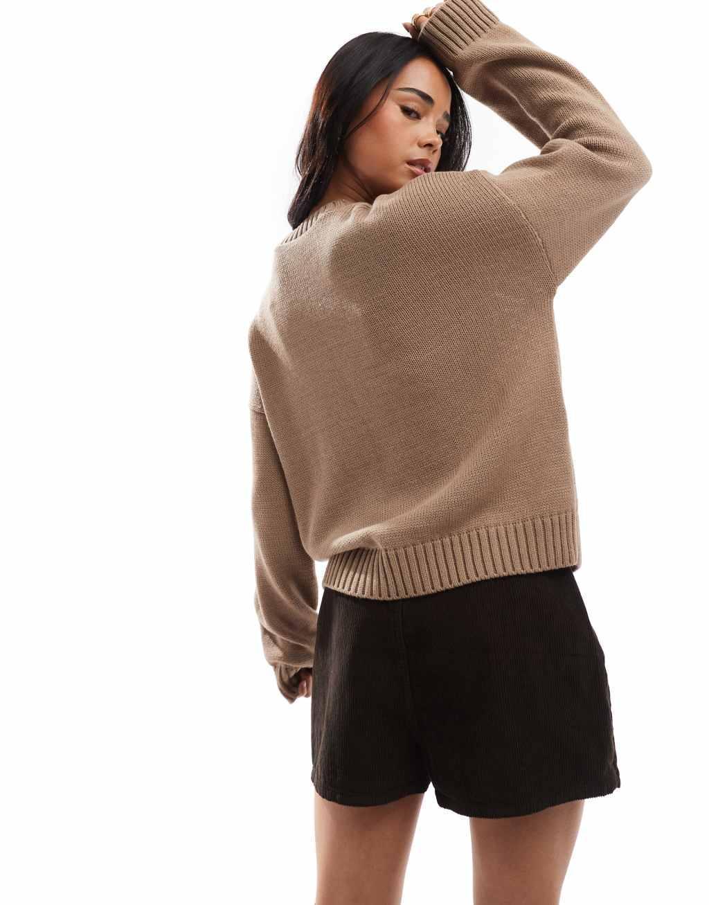 Miss Selfridge knitted dog bow sweater Product Image