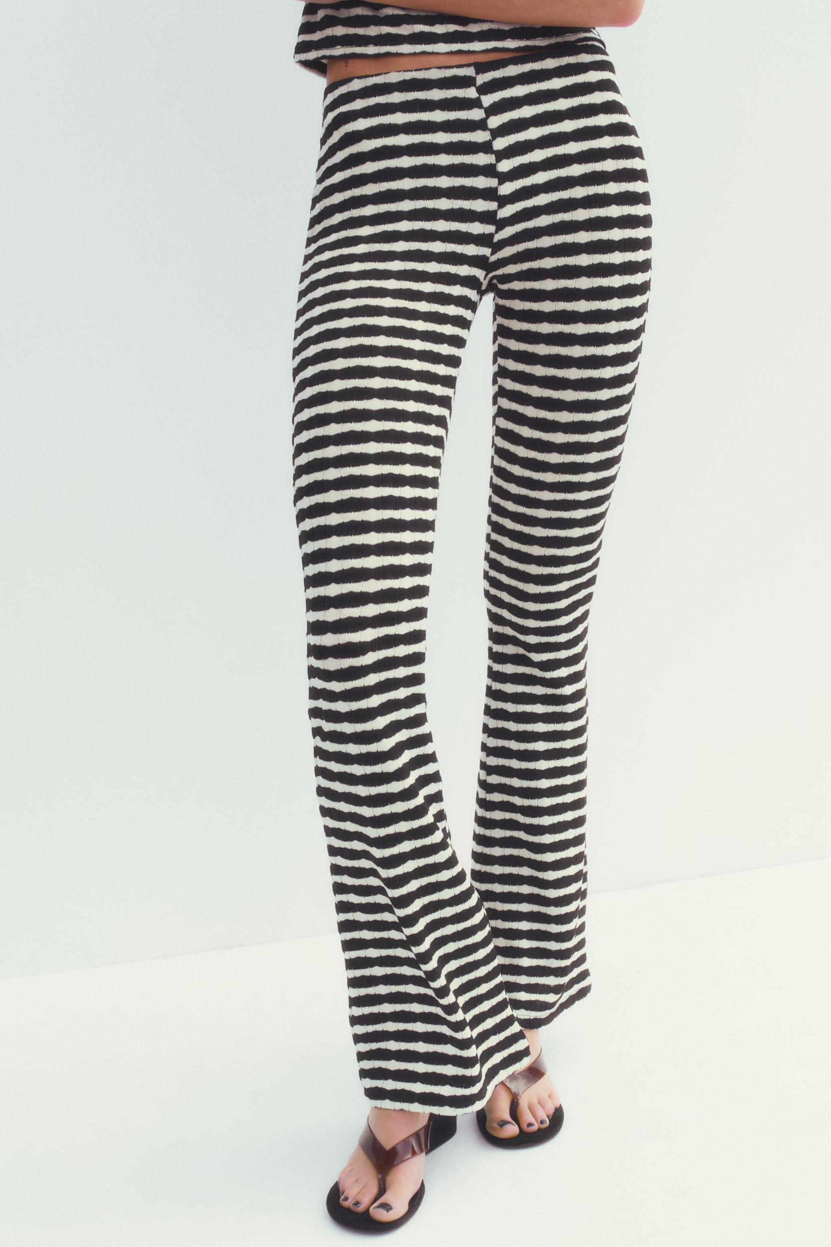 JACQUARD FLARE PANTS Product Image