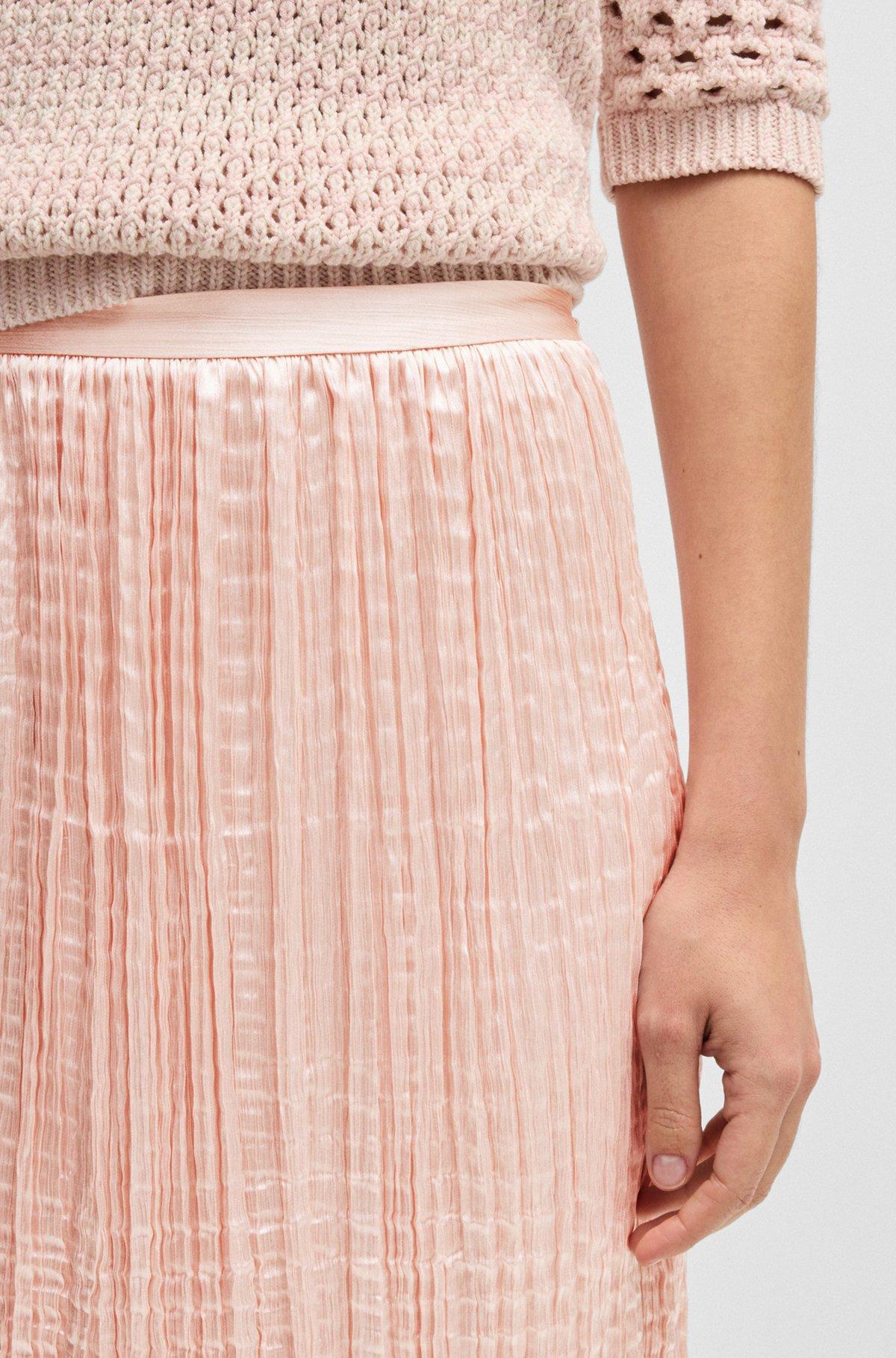 Crinkle-plissé skirt with tonal waistband Product Image