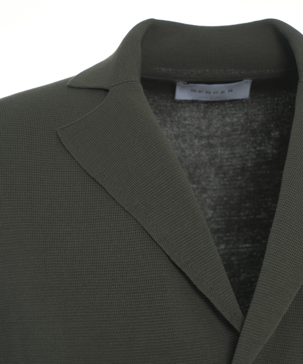 Knit double-breasted blazer Product Image