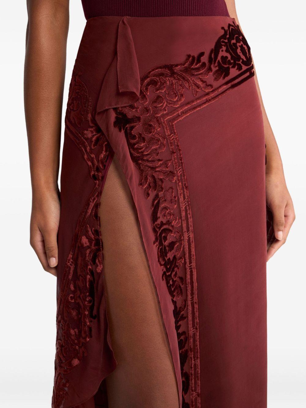 semi-sheer midi skirt Product Image