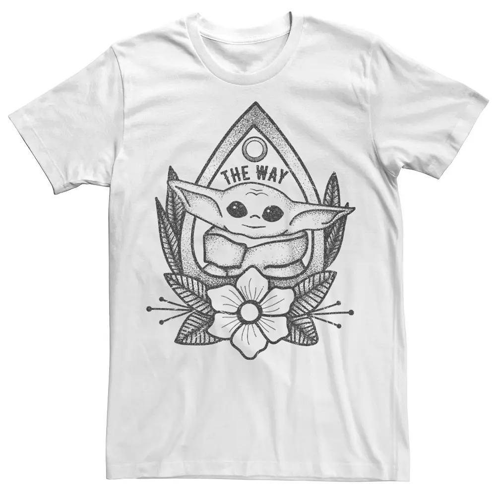 Men's Star Wars The Child Line Art Floral Tee, Size: XL, White Product Image