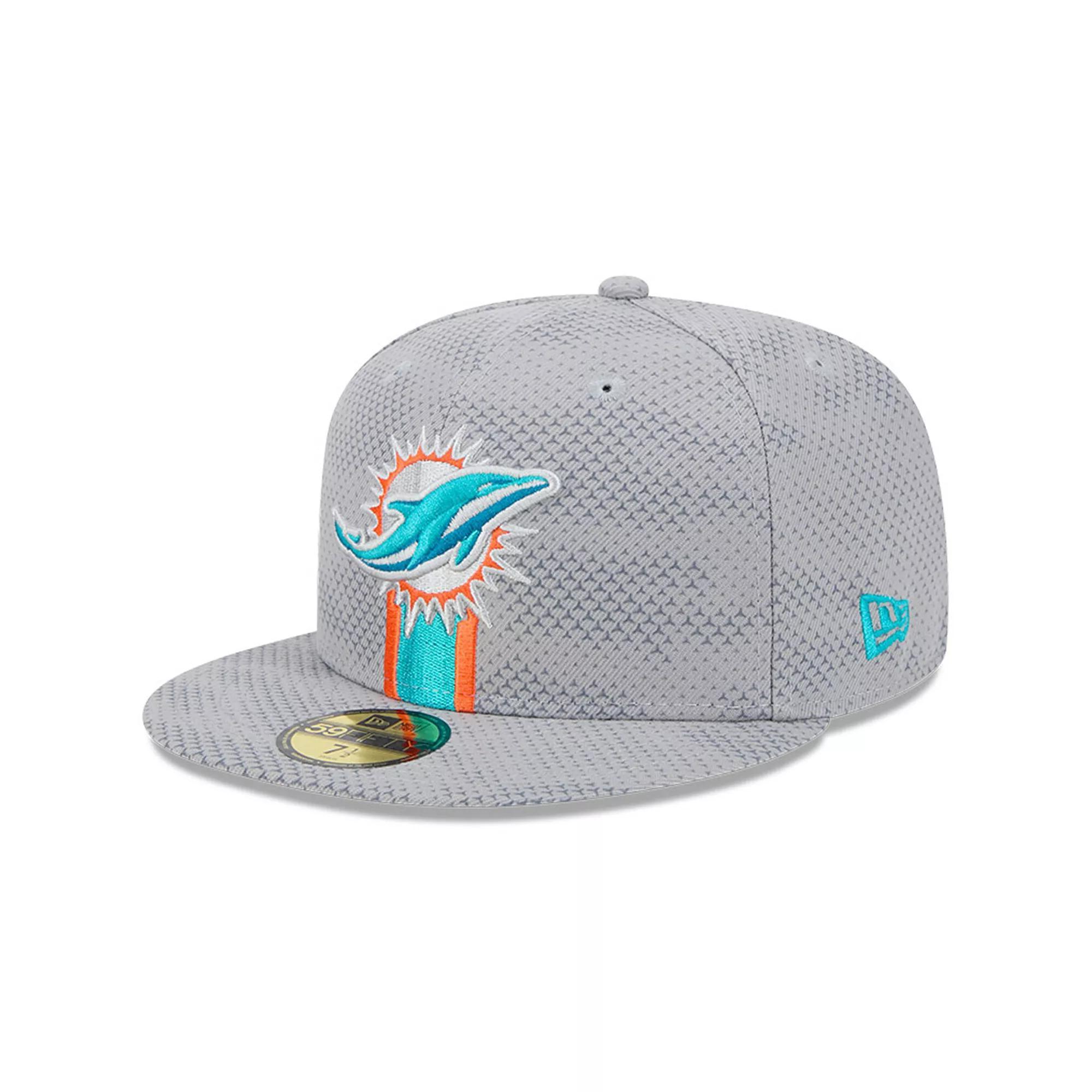 Men's New Era Gray Miami Dolphins 2024 Sideline 59FIFTY Fitted Hat, Size: 8, Grey Product Image