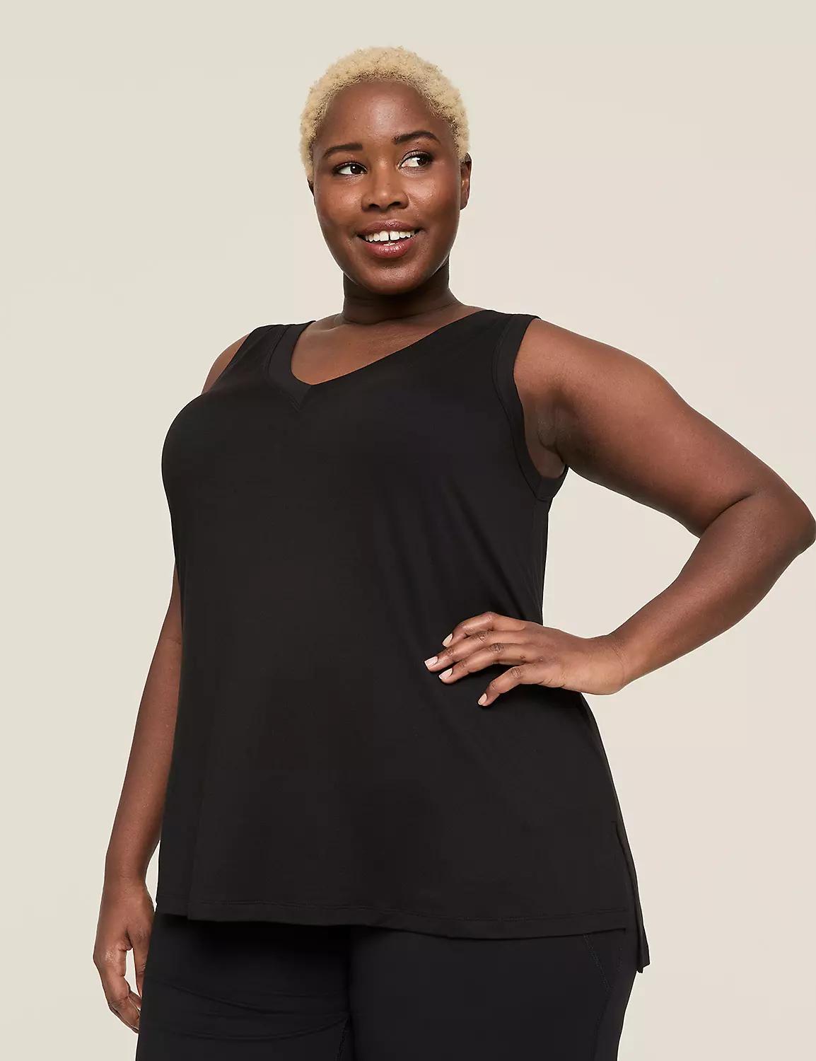 LIVI Soft V-Neck Cross-Back Tank Product Image