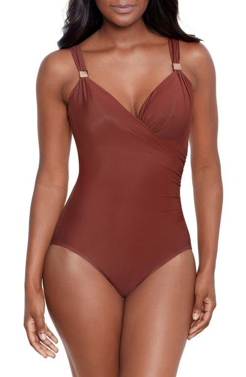Miraclesuit Razzle Dazzle Siren Underwire Shaping V-Neck One Piece Swimsuit Product Image